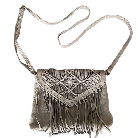 Bags Daymood Danish Brand Leather Fringe Macramewoven Cross Body
